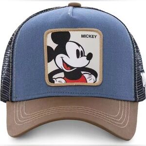 Mickey Mouse hat Trucker baseball hat Adjustable Snap back Cap Blue Black new